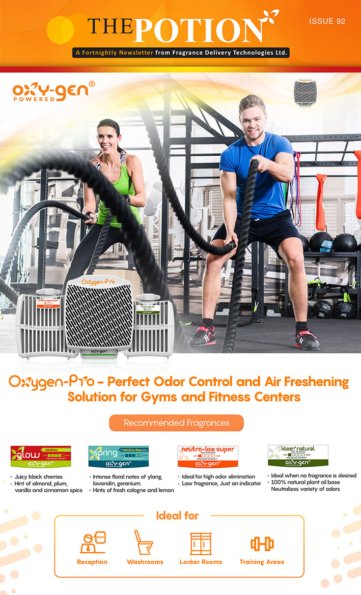 Odor Control and Air Freshening  Solution for Gyms and Fitness Centers - The Potion Issue 92