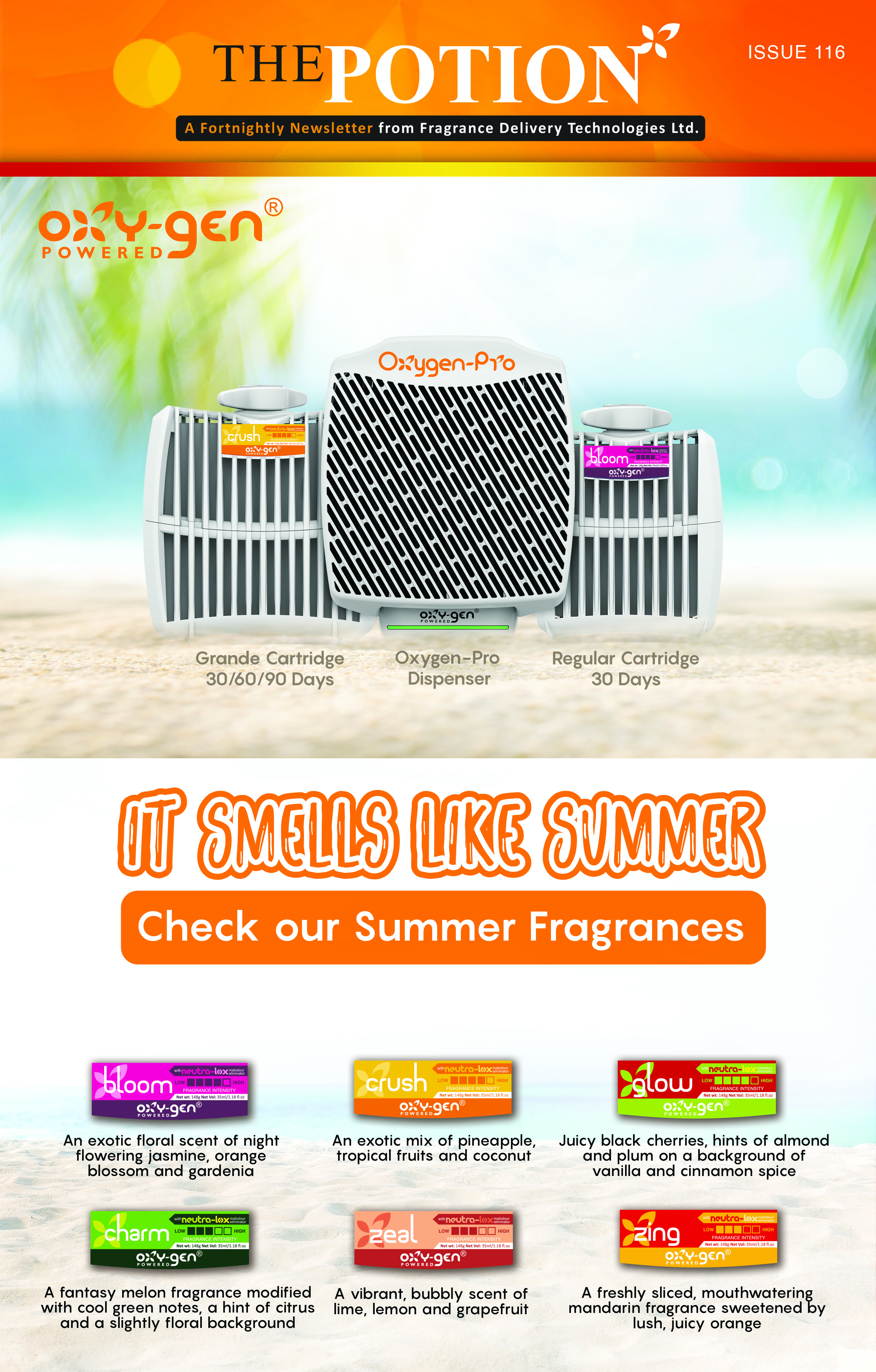 Experience Freshness, All the Time with Oxygen-Pro Summer Fragrances - The Potion Issue 116