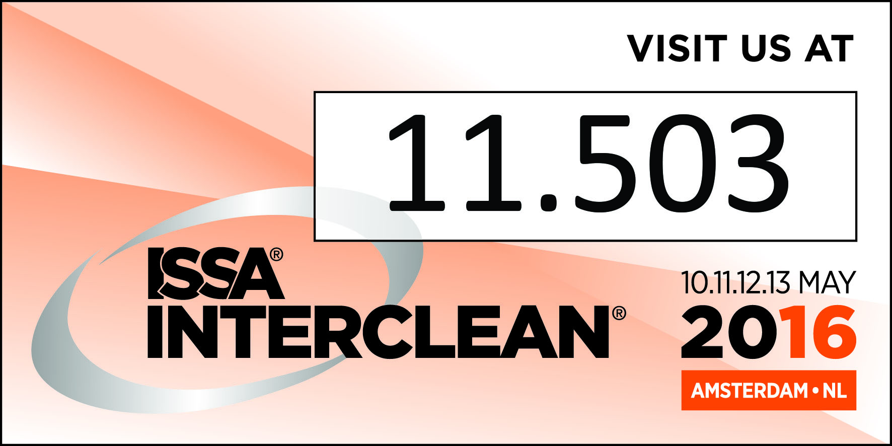  ISSA Interclean, Amsterdam 10th-13th May 2016